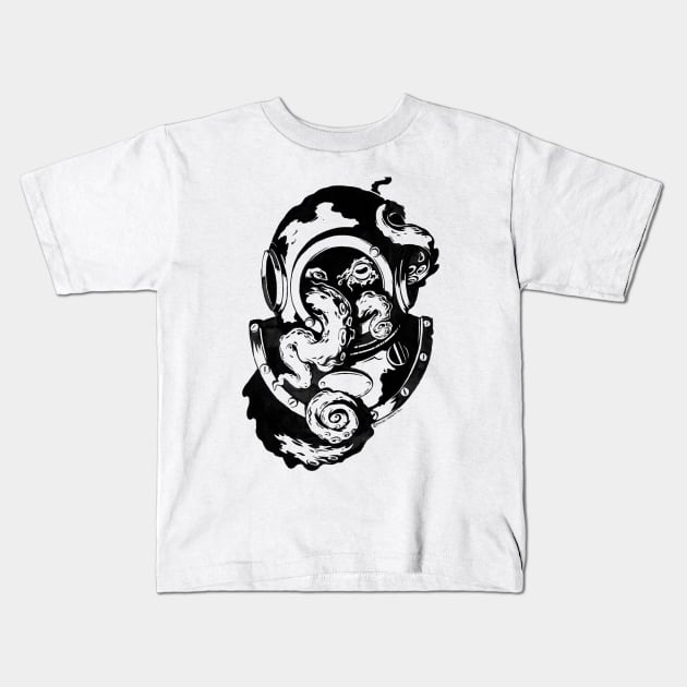 Helmet Home Kids T-Shirt by Mikemanoart